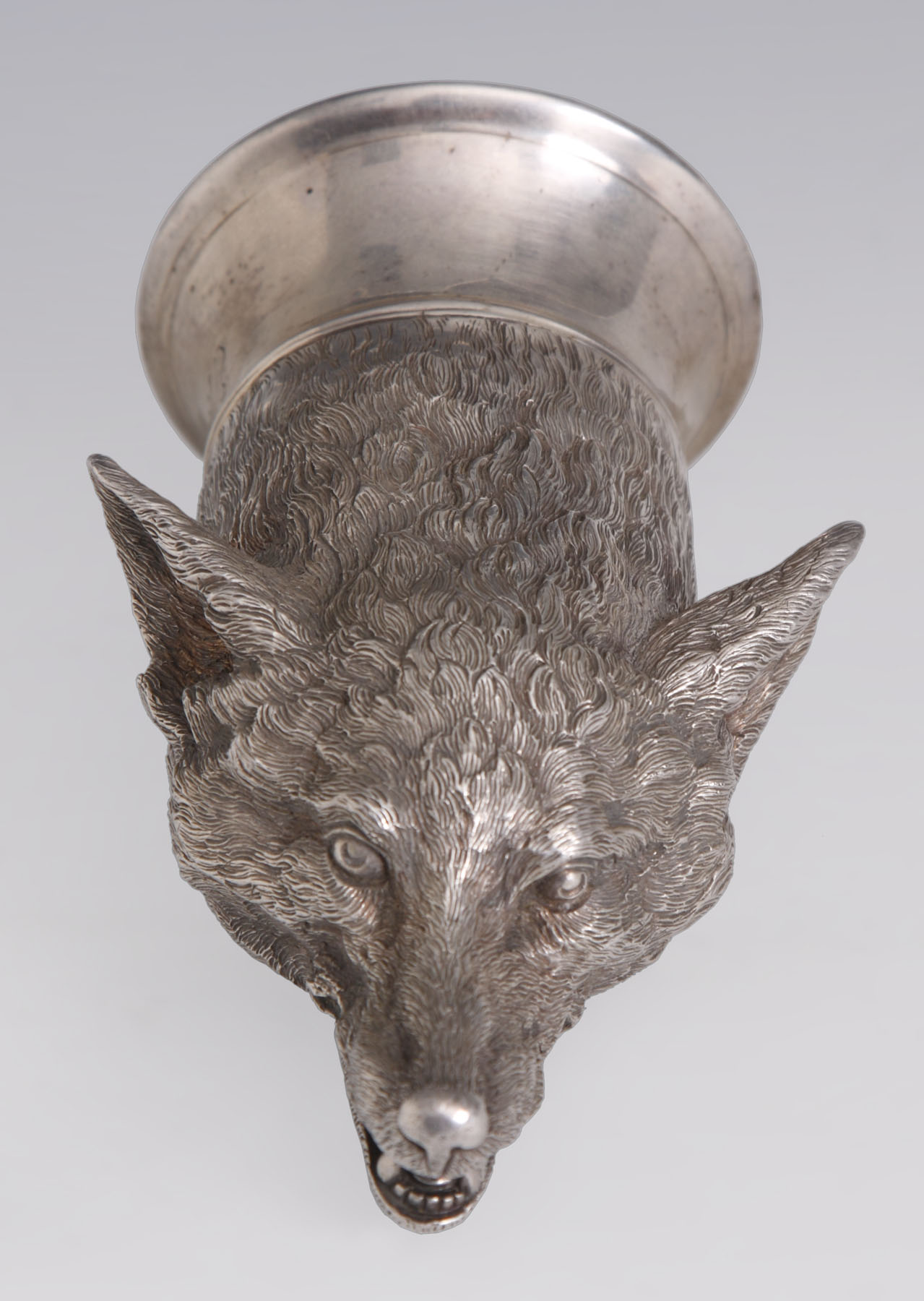 Appraisal: The Royal Berkshire Hunt English Silver Fox Stirrup Cup Troy