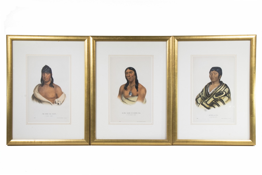 Appraisal: CHARLES BIRD KING Portraits of Native Americans hand colored lithographs