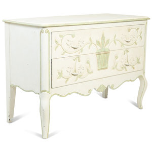 Appraisal: A French Provincial Painted Two-Drawer Commode TH CENTURY by Davis