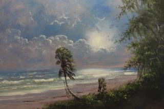 Appraisal: Roy McLendon Florida - Original Florida Highwaymen Beach Scene Signed