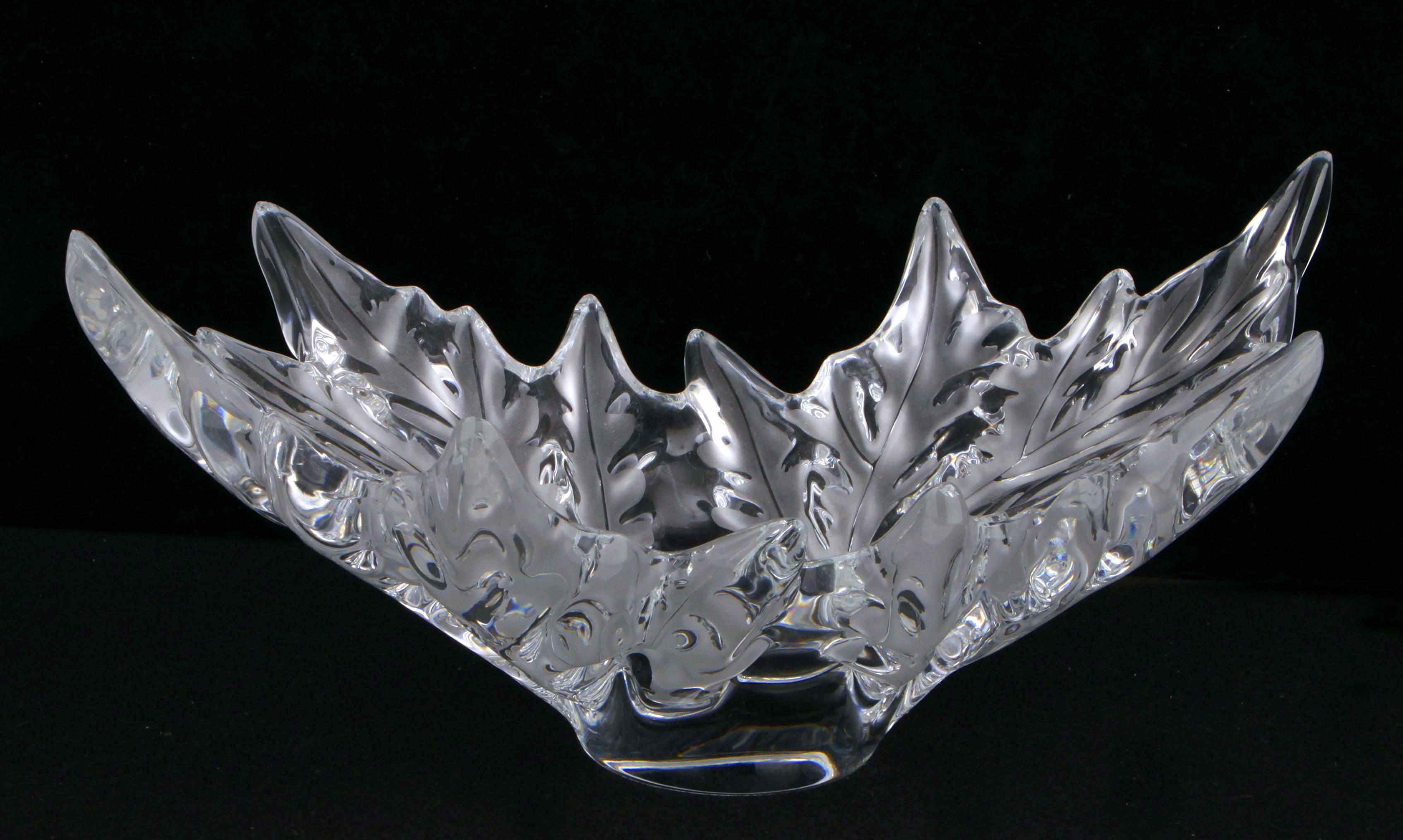 Appraisal: A Lalique 'Champs Elysee' molded glass vase Underside stamped Lalique