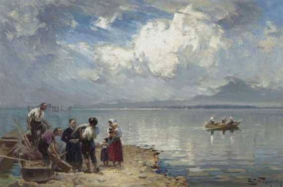 Appraisal: WOPFNER JOSEPH Schwaz - M nchen Chiemsee l auf Leinwand