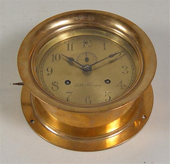 Appraisal: Brass Seth Thomas Ship's Clock Brass case and brass dial