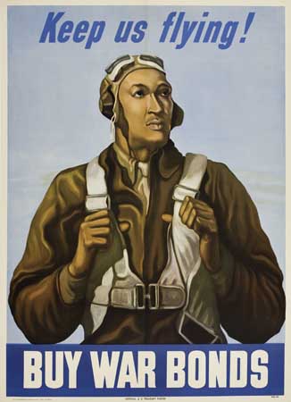 Appraisal: MILITARY TUSKEGEE AIRMEN Keep Us Flying Color lithographic poster x