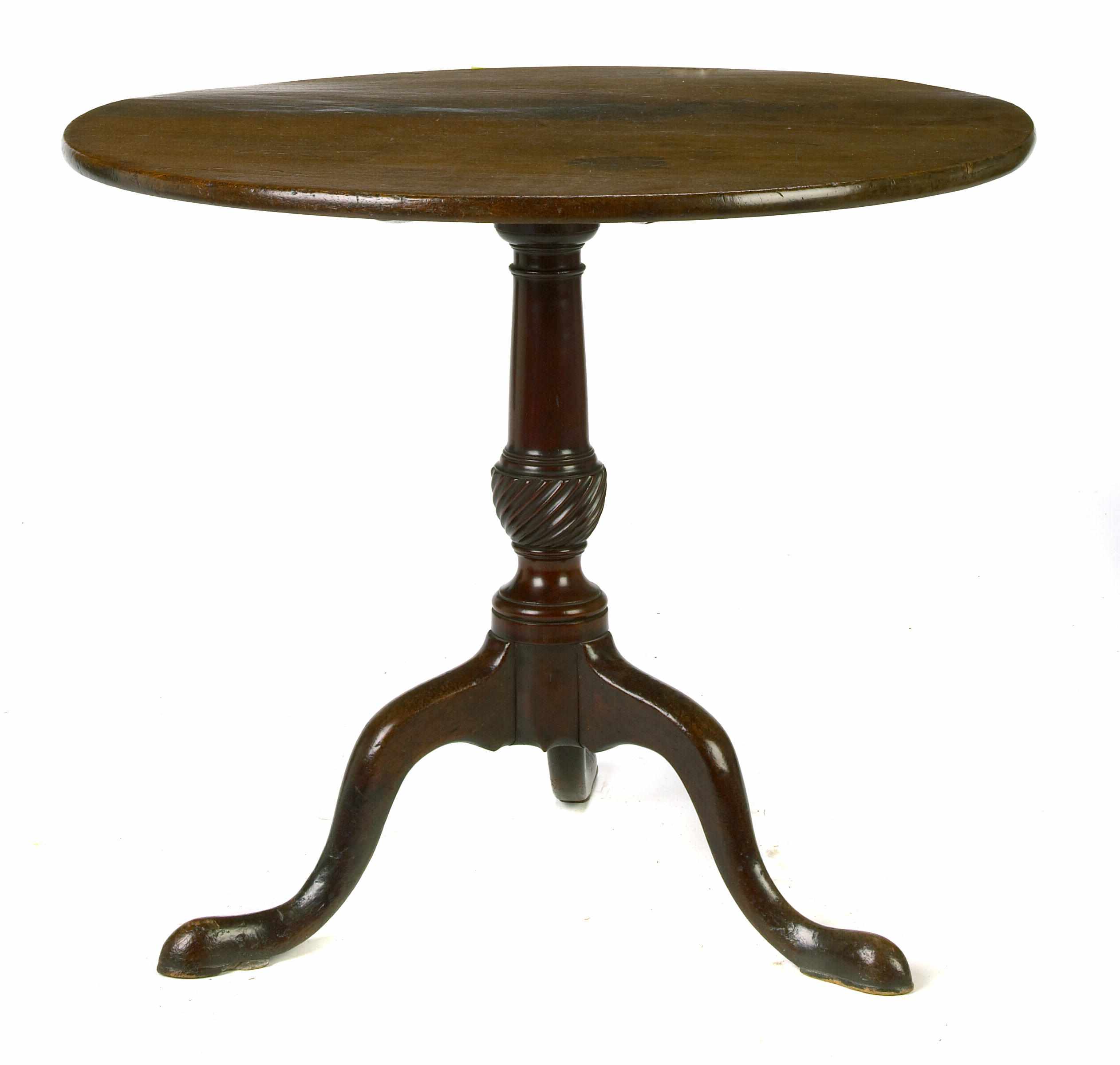 Appraisal: A George III mahogany tilt top table late th centuryheight