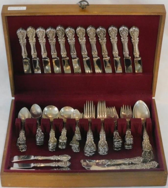 Appraisal: -PIECE REED BARTON FRANCIS I STERLING SILVERflatware service for To