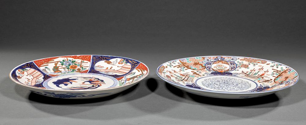 Appraisal: Two Japanese Imari Porcelain Chargers late th early th c