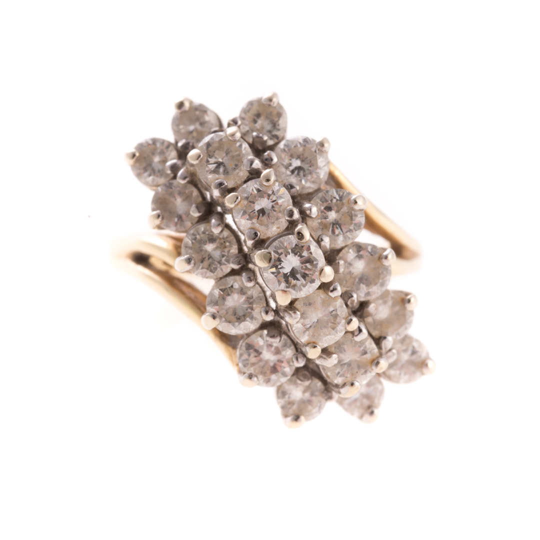 Appraisal: A Lady's Diamond Cocktail Ring in K Gold K yellow