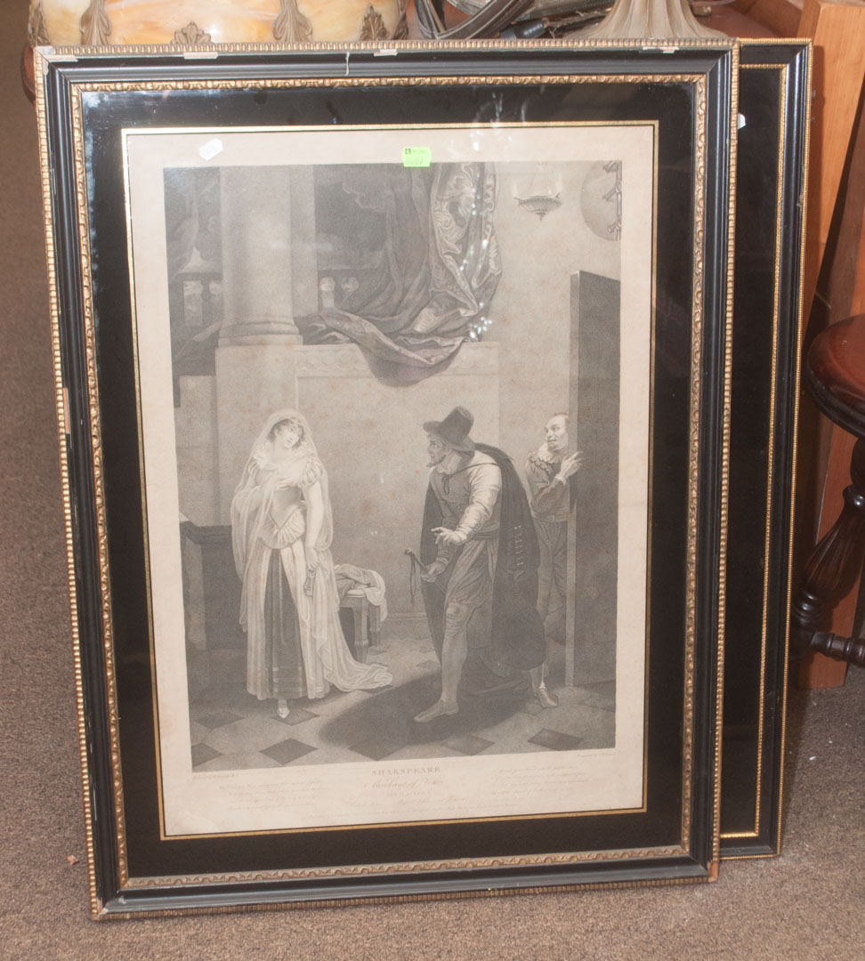 Appraisal: Two framed Shakespeare prints