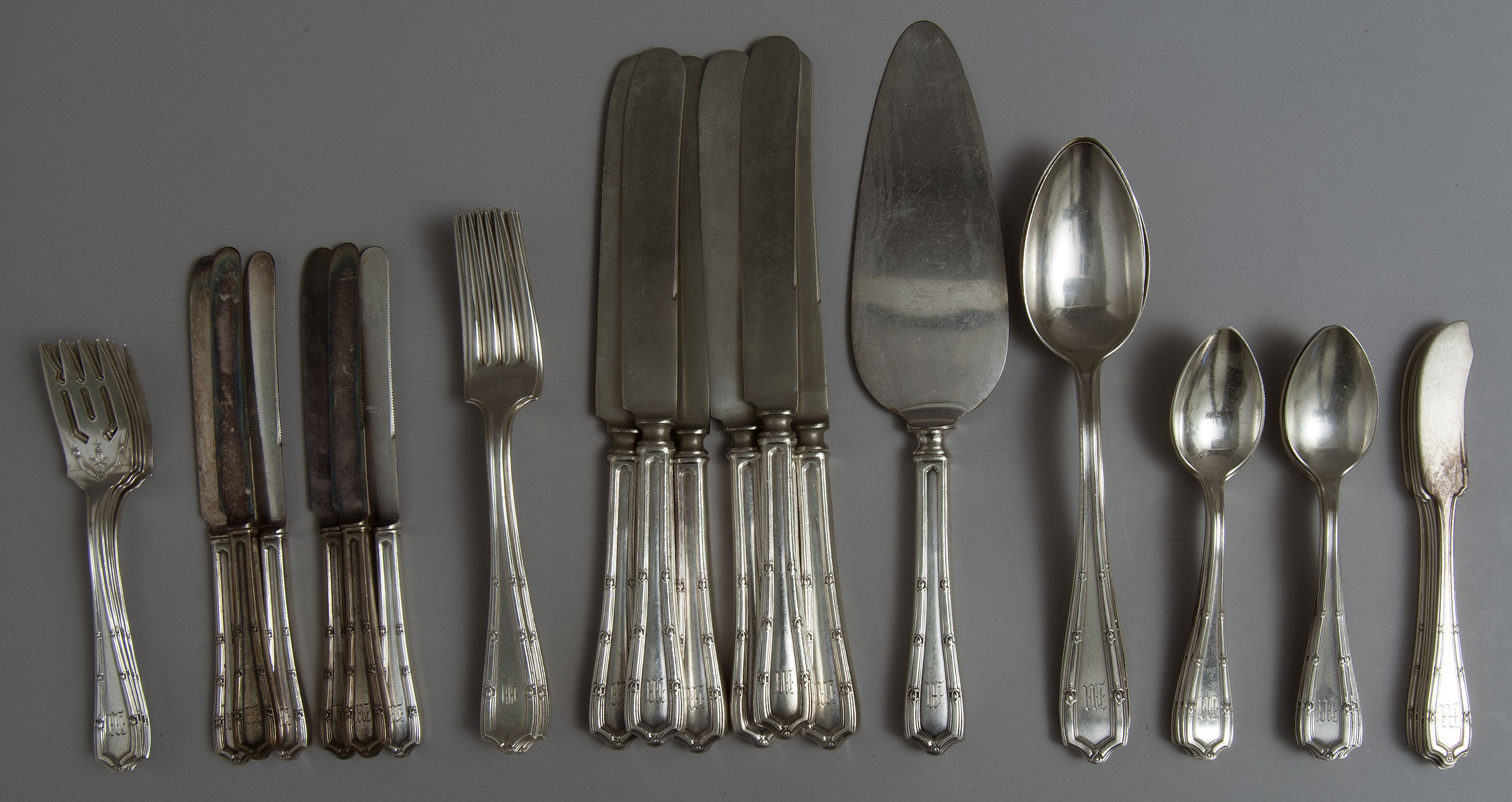 Appraisal: ALVIN COMPANY STERLING SILVER PARTIAL FLATWARE SERVICE In the Francis