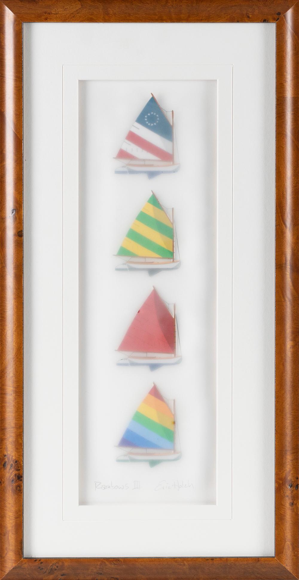 Appraisal: ERIC HOLCH NANTUCKET MASSACHUSETTS CONTEMPORARY RAINBOW III SERIGRAPH ON PAPER