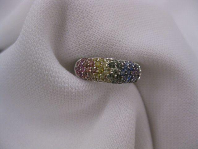 Appraisal: Rainbow Sapphire Ring rich various gems totaling carat in k