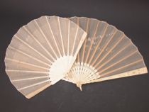 Appraisal: Another Pair of Ladies' Fans C th Century Both fans