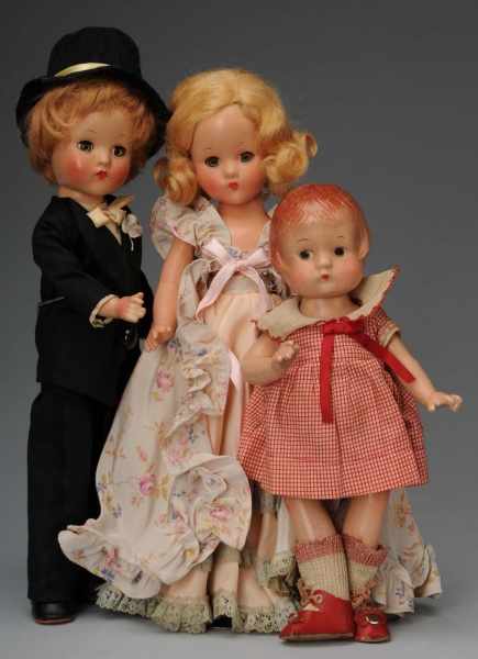 Appraisal: Lot of Composition Effanbee Dolls Description American Ca - Portrait