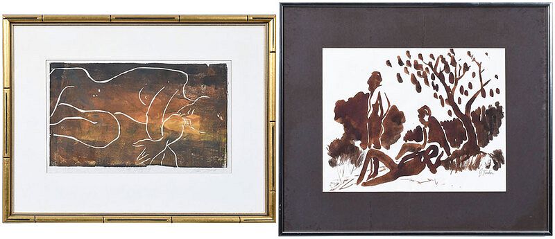 Appraisal: Two Modern Works of Art American th century Alan Hynd