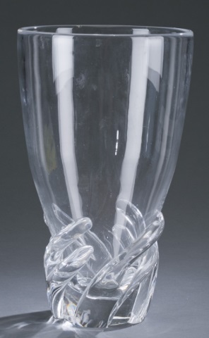 Appraisal: Steuben Glass Vase Twisted base unsigned H x W