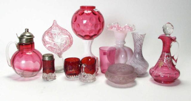 Appraisal: Group of Antique Vintage Colored Glass including several items in