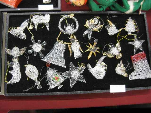 Appraisal: Handblown Crystal Ornaments mostly figurals '' x ''