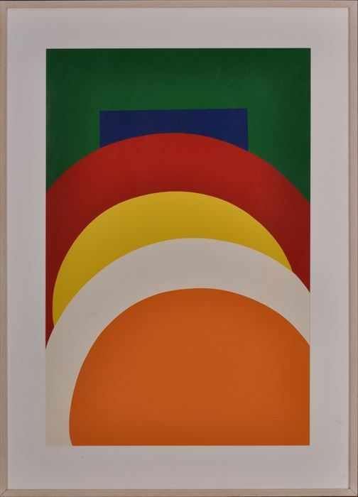 Appraisal: AL HELD - UNTITLED Serigraph in colors x in sight