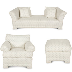 Appraisal: Three Pieces of Contemporary Upholstered Furniture st Century comprising a