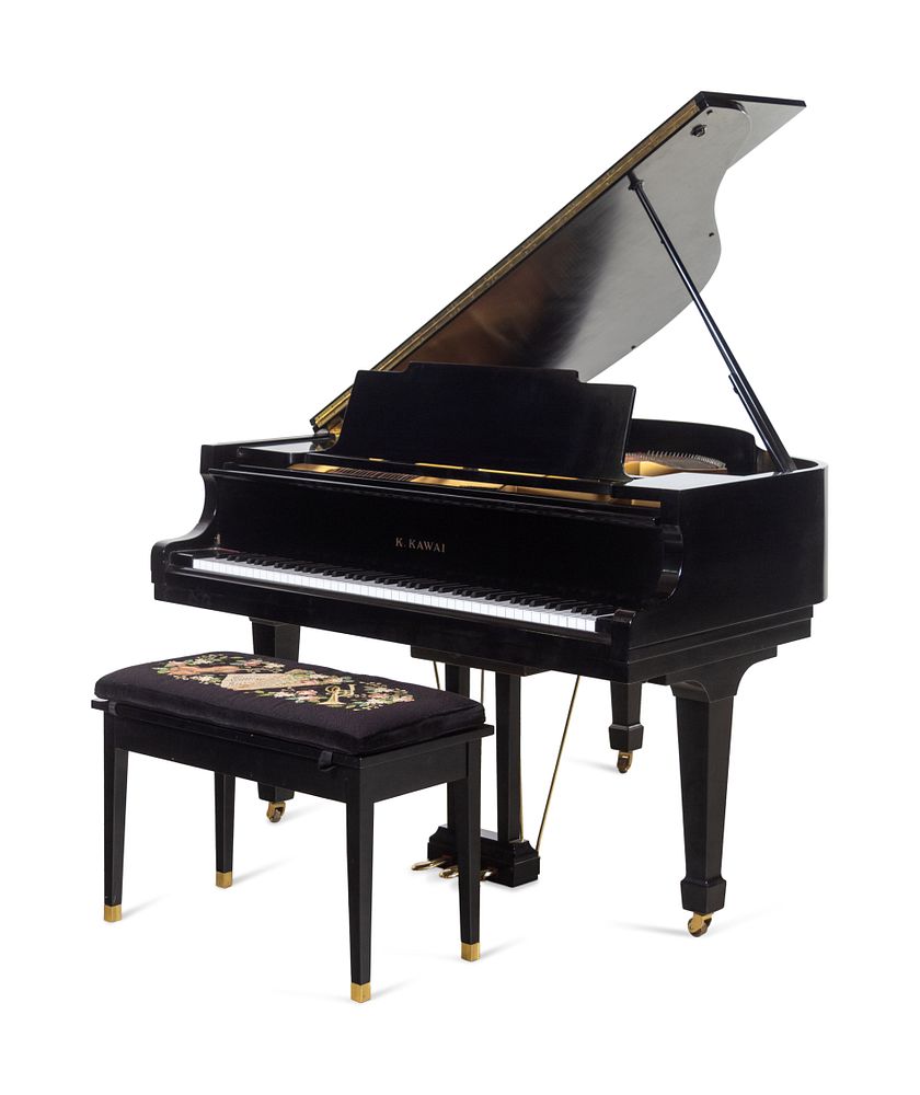 Appraisal: A Kawai Black Lacquered Baby Grand Piano A Kawai Black