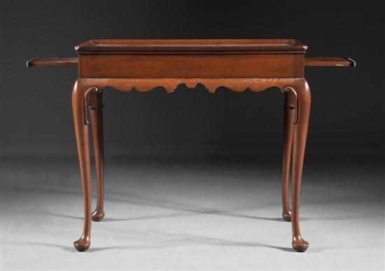 Appraisal: Kittinger Queen Anne style mahogany silver table th century with