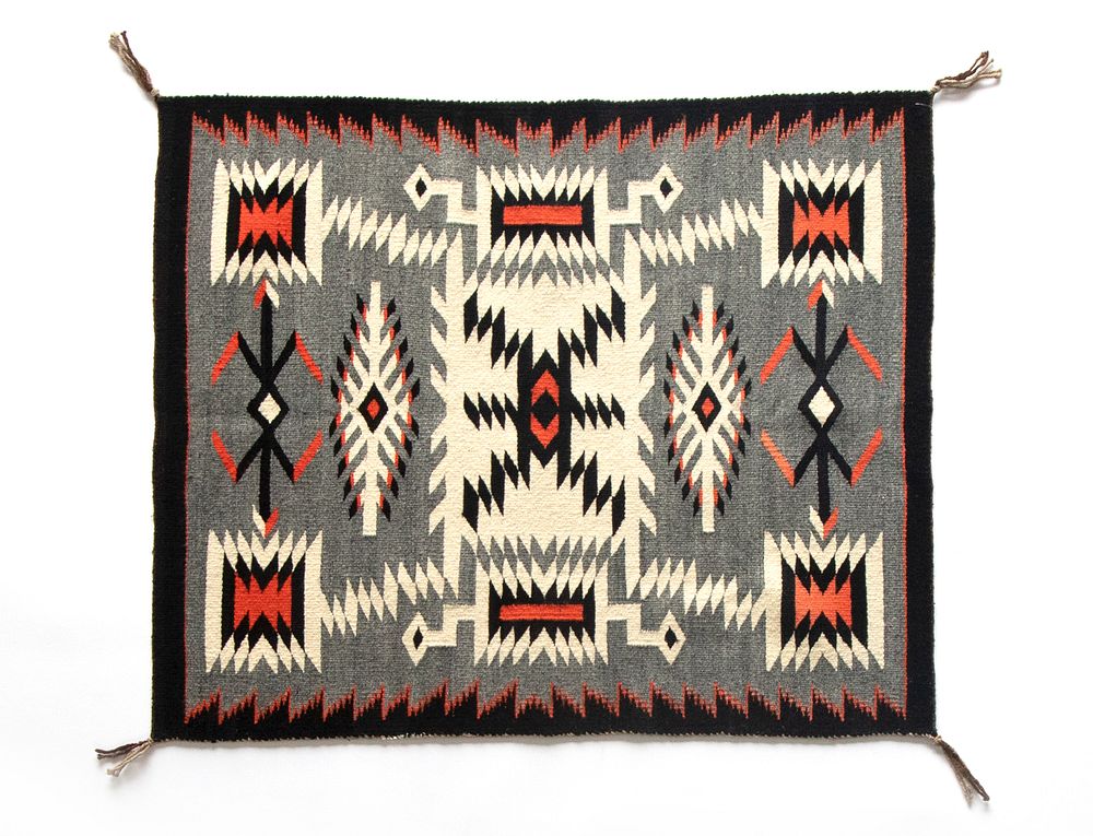 Appraisal: Navajo Storm Pattern Textile ca - Navajo Storm Pattern Textile