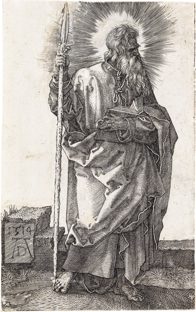 Appraisal: ALBRECHT D RER St Thomas Engraving x mm x inches