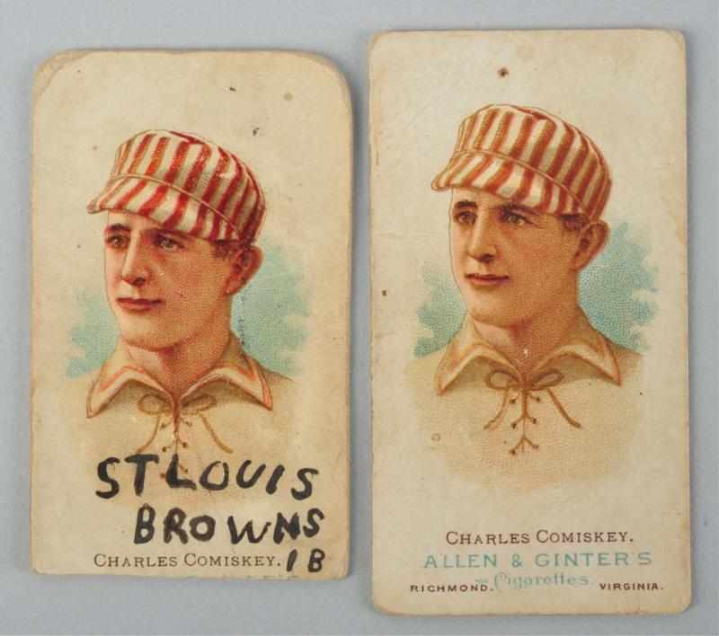 Appraisal: Lot of Allen Ginter's Charles Comiskey Cards Description One is