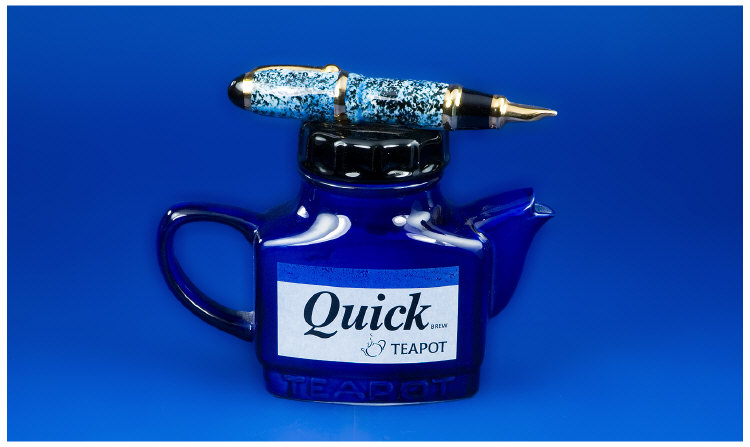 Appraisal: Tea Pot in the shape of an Ink Bottle with