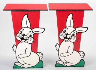 Appraisal: Conjuring Tables White Rabbit Pasadena Homer Hudson ca s Pair