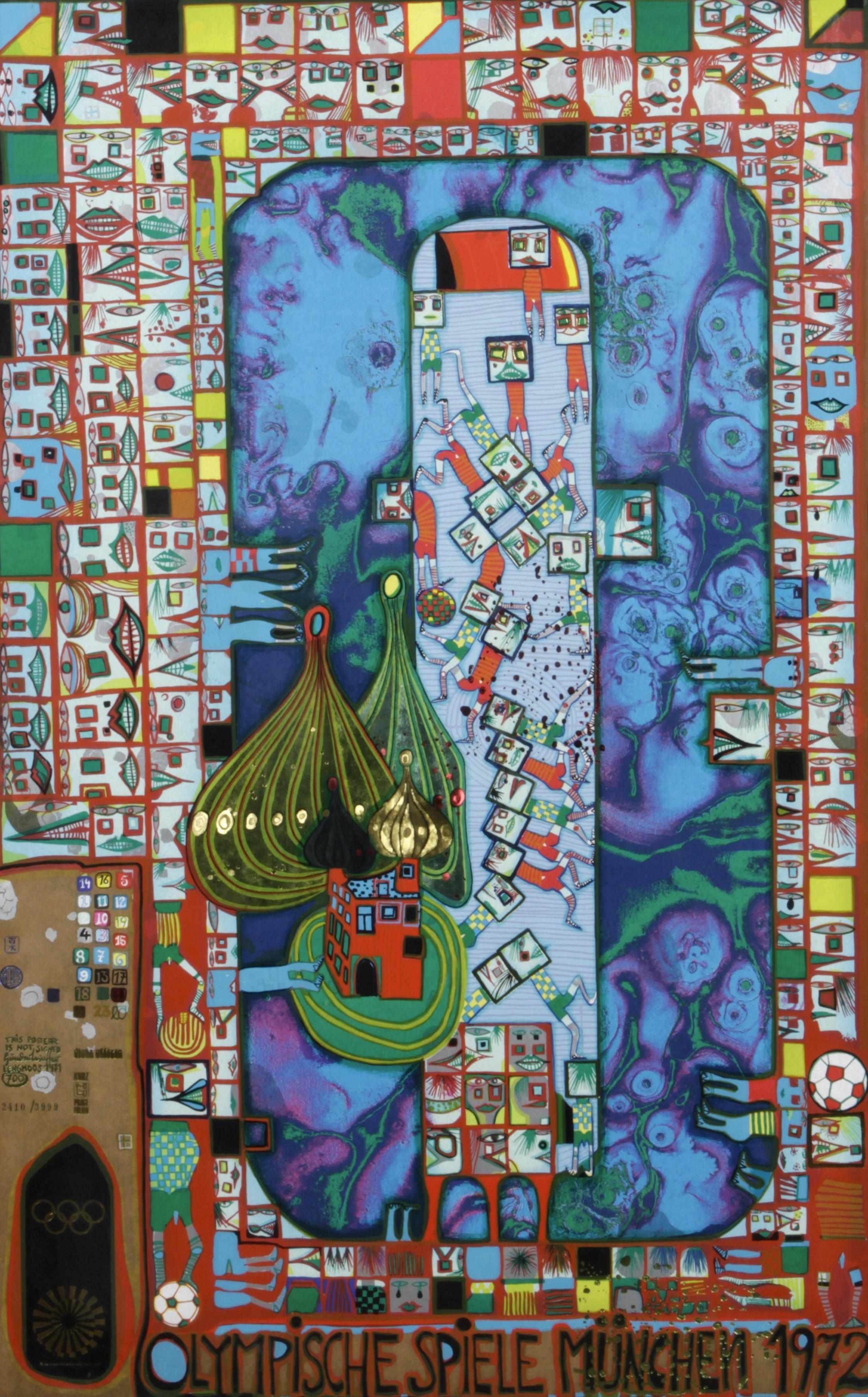 Appraisal: Friedensreich Hundertwasser Austrian - Olympic Games K Screenprint in colors