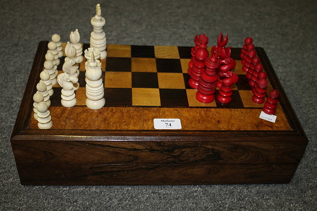 Appraisal: A TH CENTURY INLAID GAMES COMPENDIUM containing a Lund chess