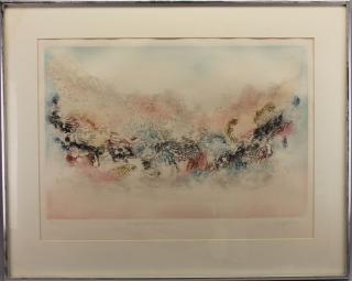 Appraisal: Don Fink NY France Spain - Lithograph Signed titled and