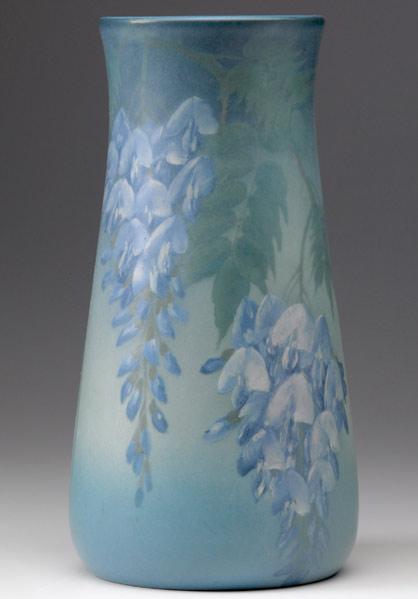 Appraisal: ROOKWOOD Fine Vellum vase painted by Ed Diers with branches