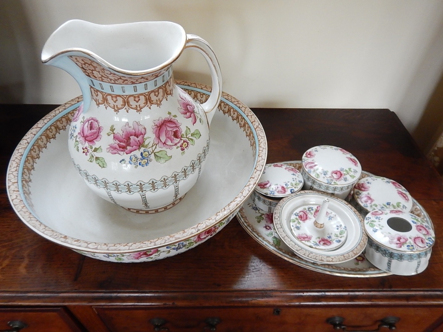 Appraisal: A Losol Ware Dilhorne toilet and dressing table set by