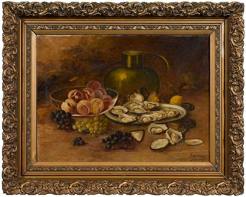 Appraisal: Jozef Willems Belgian - Still Life With Oysters and Fruit