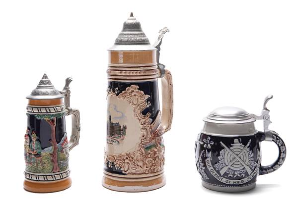 Appraisal: A group of German steins including examples from Gertz height