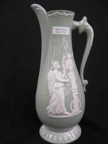 Appraisal: Pate-Sur-Pate Porcelain Ewer angel cherub decor '' excellent