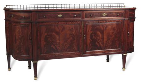 Appraisal: A th century large mahogany sideboard By Whytock Reid the