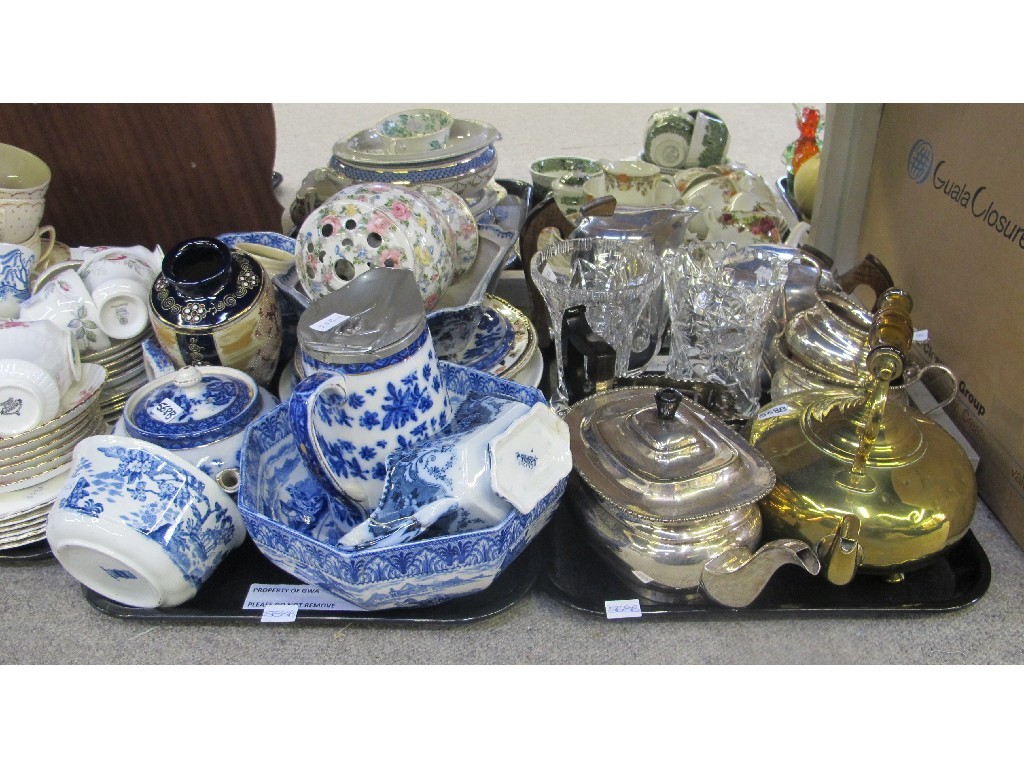 Appraisal: EPNS three piece teaset various ceramics etc