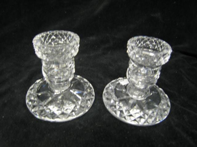 Appraisal: Pair of Waterford Cut Crystal Candleholders