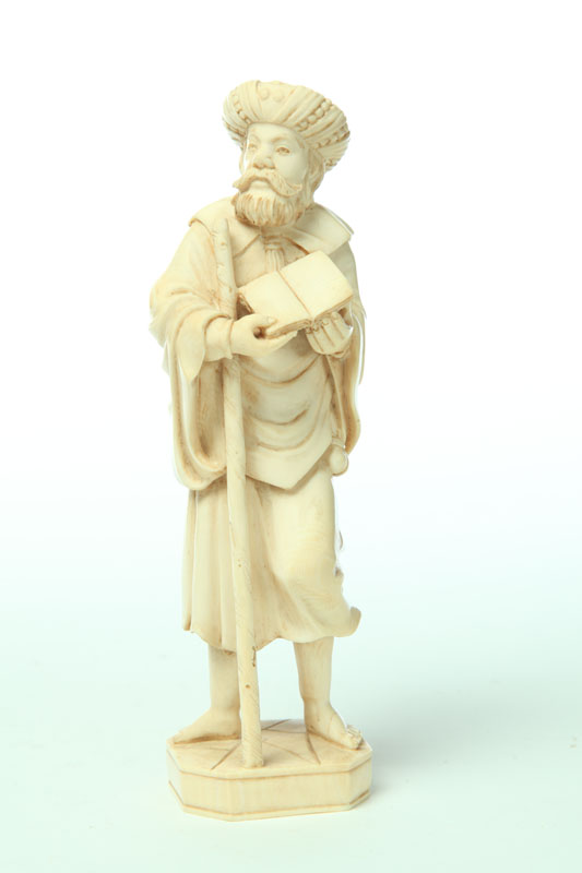 Appraisal: IVORY CARVING OF A MAN Asian early th century Man