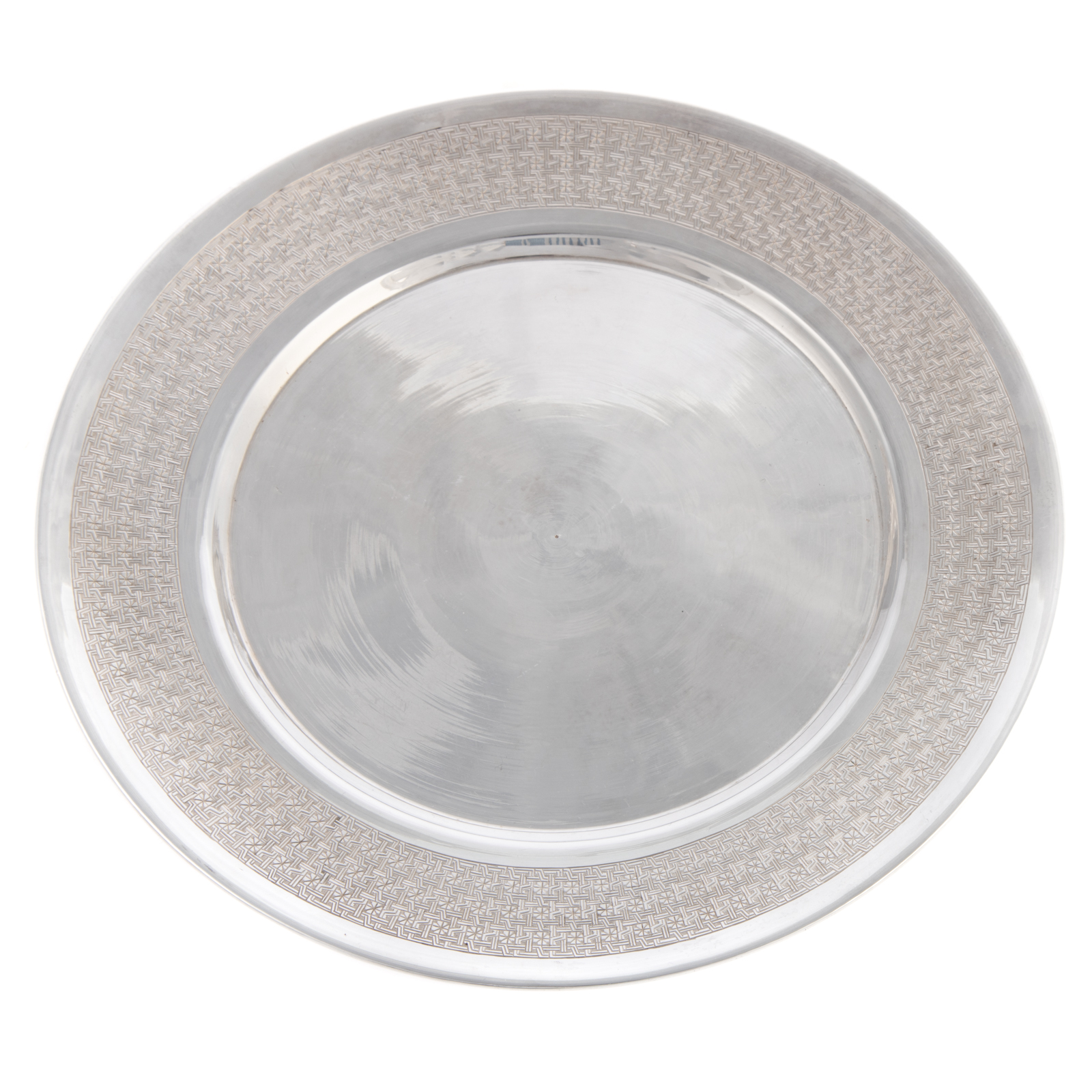 Appraisal: VARTAN PERSIAN DISH standard mark for silver purity circular with