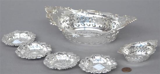 Appraisal: SIX PIECE GORHAM STERLING SILVER Nut dishes large and small