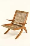 Appraisal: ARM CHAIR - Circa s redwood and string arm chair