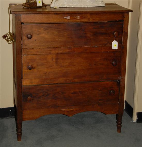 Appraisal: A Southern Country Sheraton Chest of Drawers walnut or chestnut