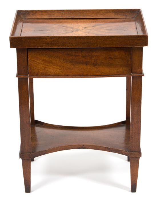 Appraisal: Sale Lot A Continental Walnut Side Table th century Height