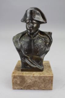 Appraisal: Antique Bronze Bust of Napoleon on Marble Base Antique Bronze