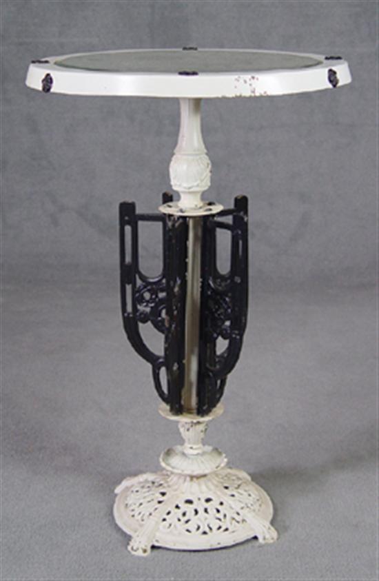 Appraisal: Cast Iron Metal Art Deco Smoking Stand Repainted black and